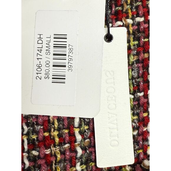Olivaceous Women's Size S Red Multi Tweed Mini Dress Short Length NWT - Picture 5 of 8
